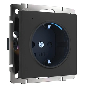 Изображение Розетка с подсветкой (черный матовый) W1171408