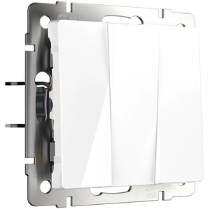 Изображение Выключатель трехклавишный (белый) W1130001