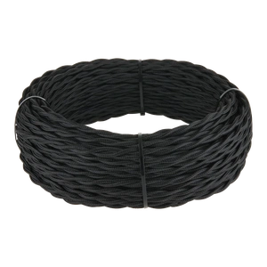 Изображение Ретро кабель витой 3х2,5 (черный) 50 м W6453608