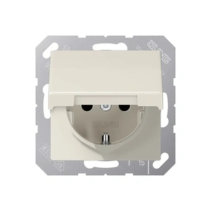 Изображение Розетка с заземлением и крышкой 16А 250В EcoProfi Standart алюминий  AS1520KL Jung