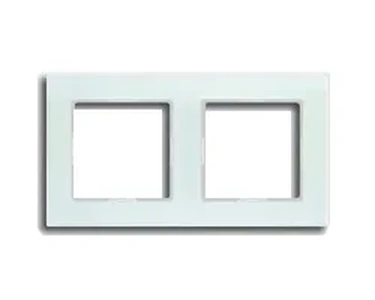 Изображение Рамка на 2 поста A Creation стекло белое матовое AC582GLWMT Jung