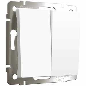 Изображение Выключатель двухклавишный (белый матовый) W1120061