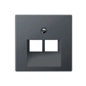 Изображение Накладка на розетку информационную EcoProfi Standart антрацит EP569-2BFPLUAAN Jung