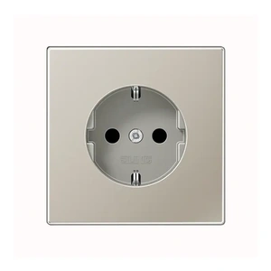 Изображение Розетка с заземлением 16А 250В LS 990 сталь ES1520 Jung