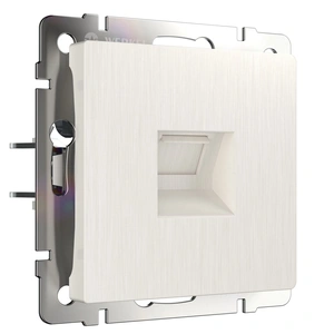 Изображение Телефонная розетка  RJ-11 (перламутровый рифленый) WL13-RJ-11