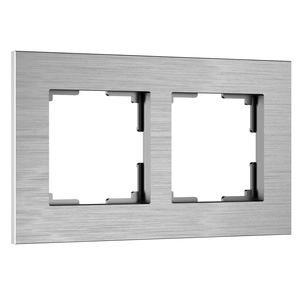 Изображение Рамка на 2 поста  AluMax (алюминий) W0023506