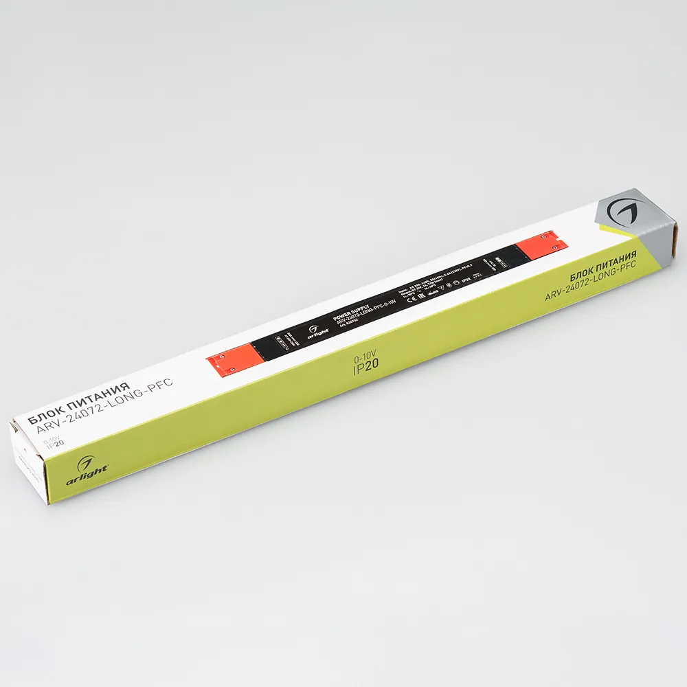 Блок питания ARV-24072-LONG-PFC-0-10V (24V, 3A, 72W) (Arlight, IP20 Металл, 5 лет)