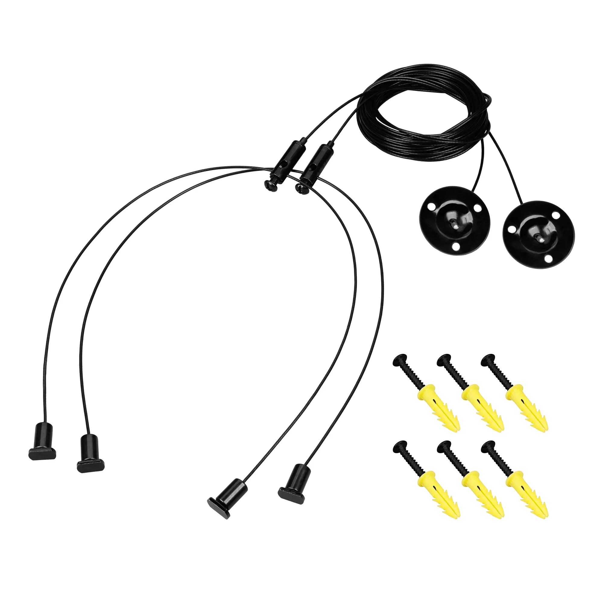 Подвес LINE-6070 2x4m Set BLACK (Pad 9x2mm) (Arlight, Металл) - Изображение