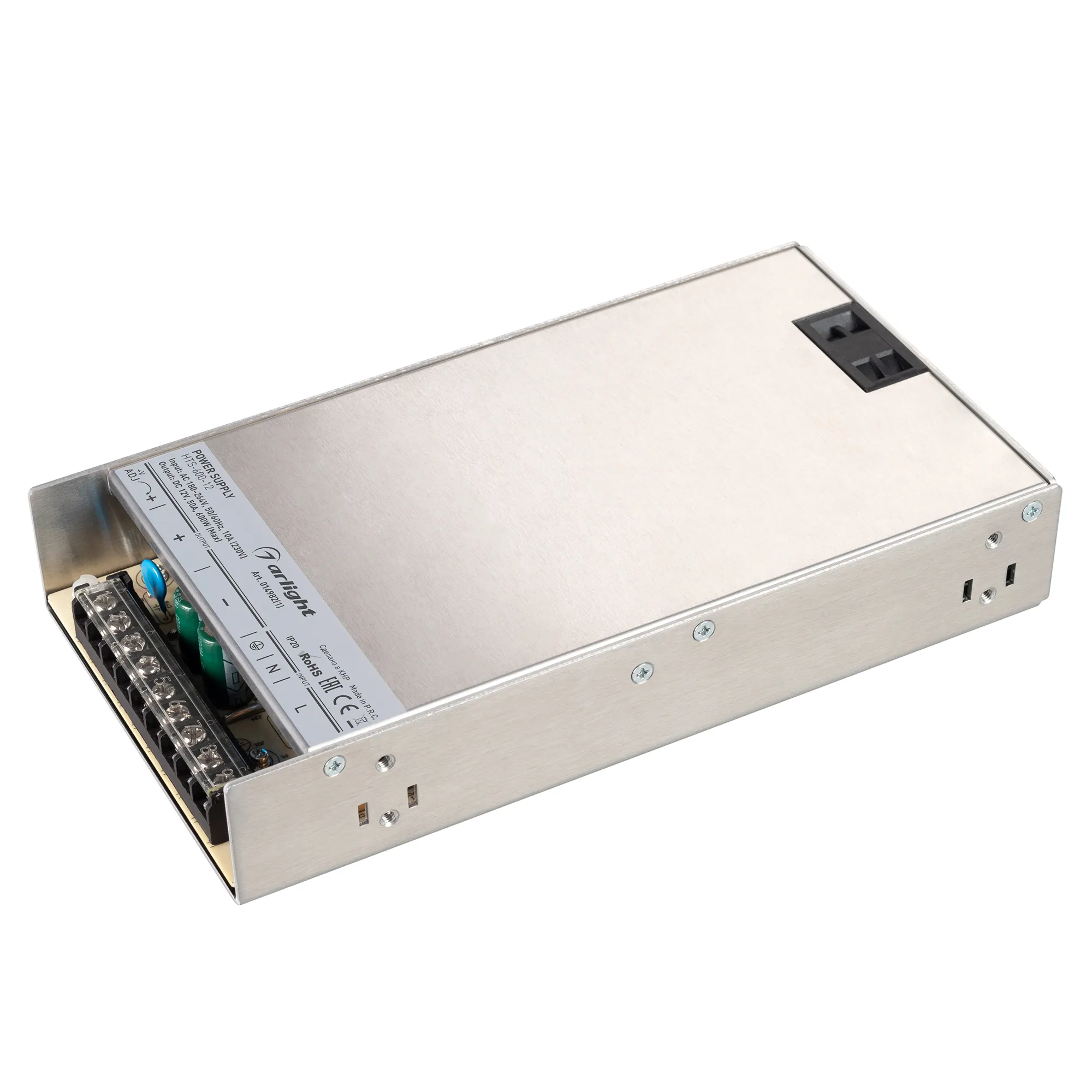 Блок питания HTS-600-12 (12V, 50A, 600W) (Arlight, IP20 Сетка, 3 года) - Изображение